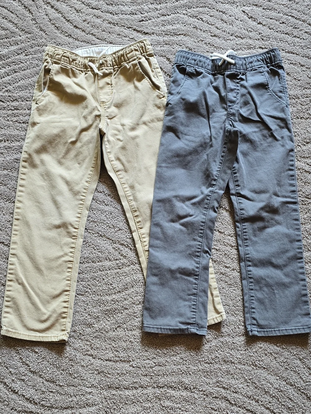 Old Navy Pull-On Chino Pants Set - Tan and Gray